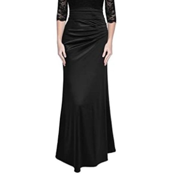 Miusol Women Retro Floral Lace Vintage Maxi Dress - Picture 3 of 4